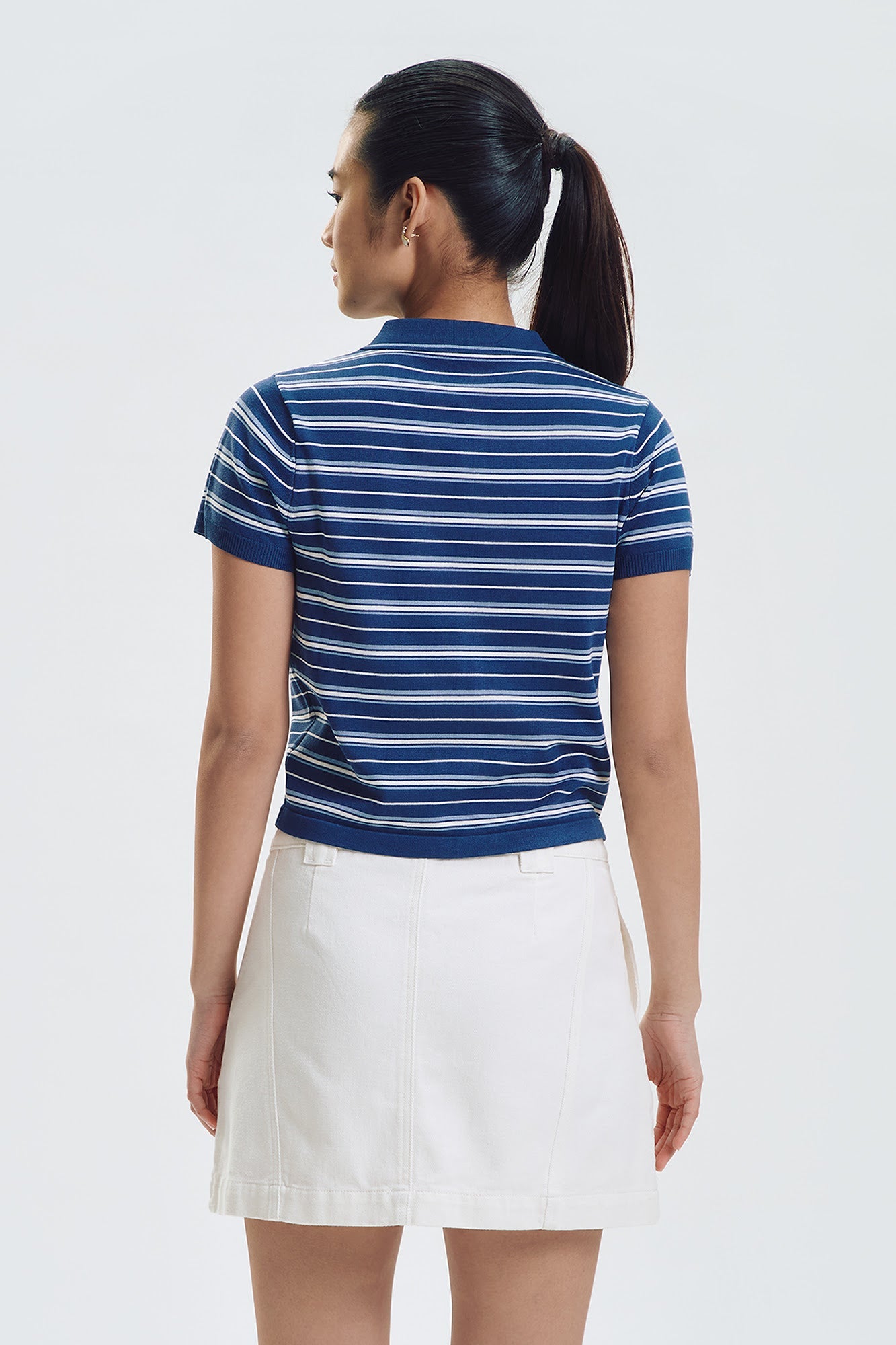 Striped Light Knit Polo
