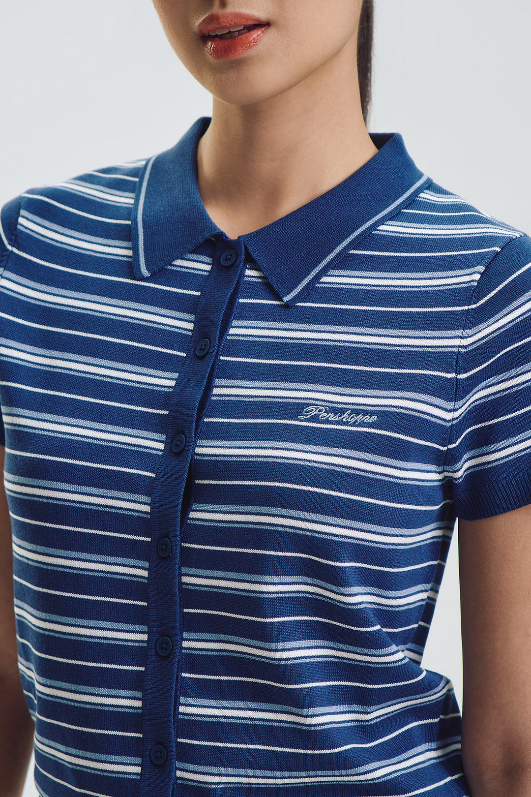 Striped Light Knit Polo
