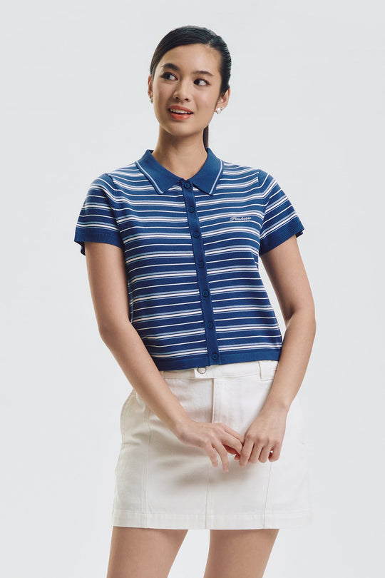 Striped Light Knit Polo