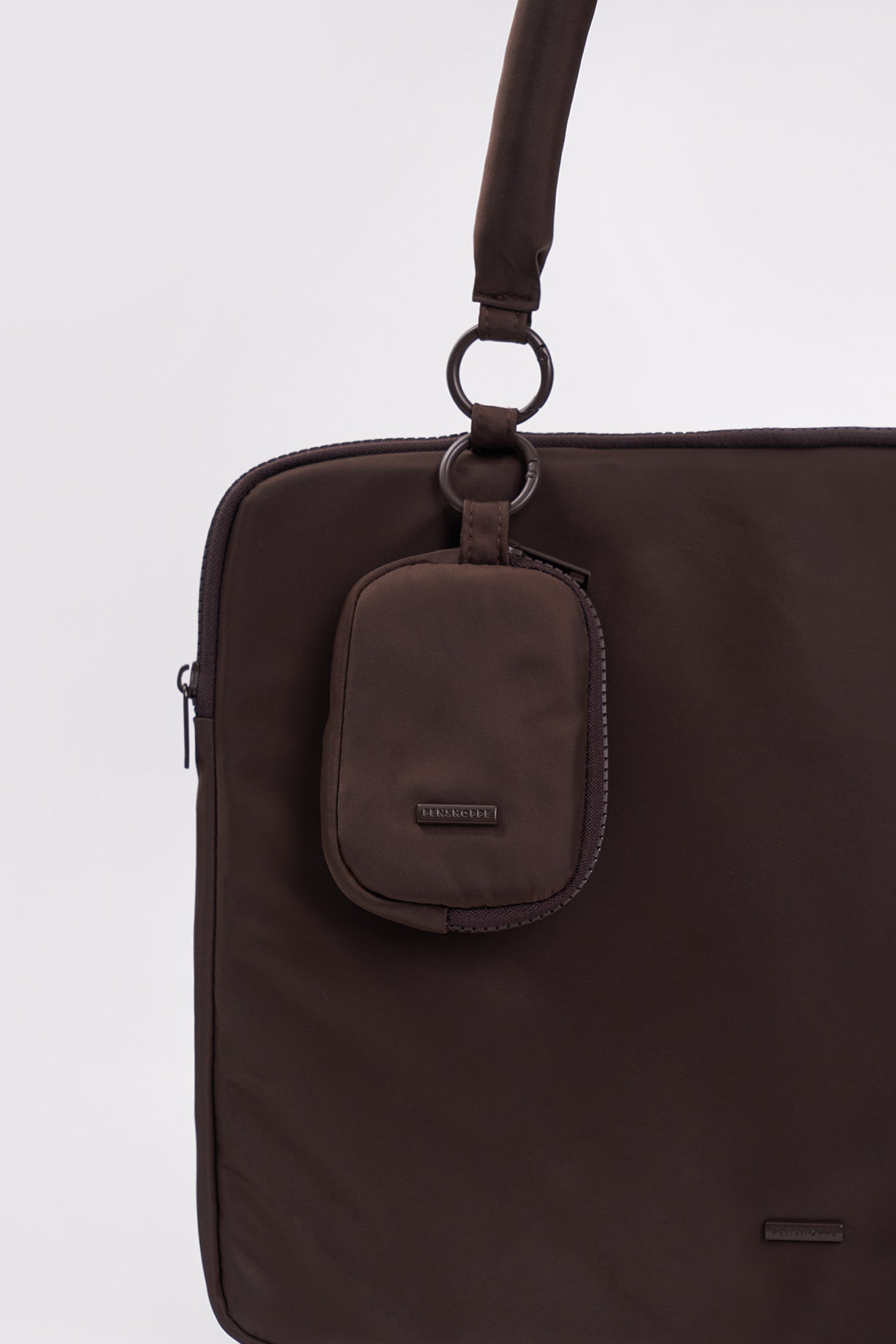 Nylon Laptop Bag with Puffy Strap and Coin Purse