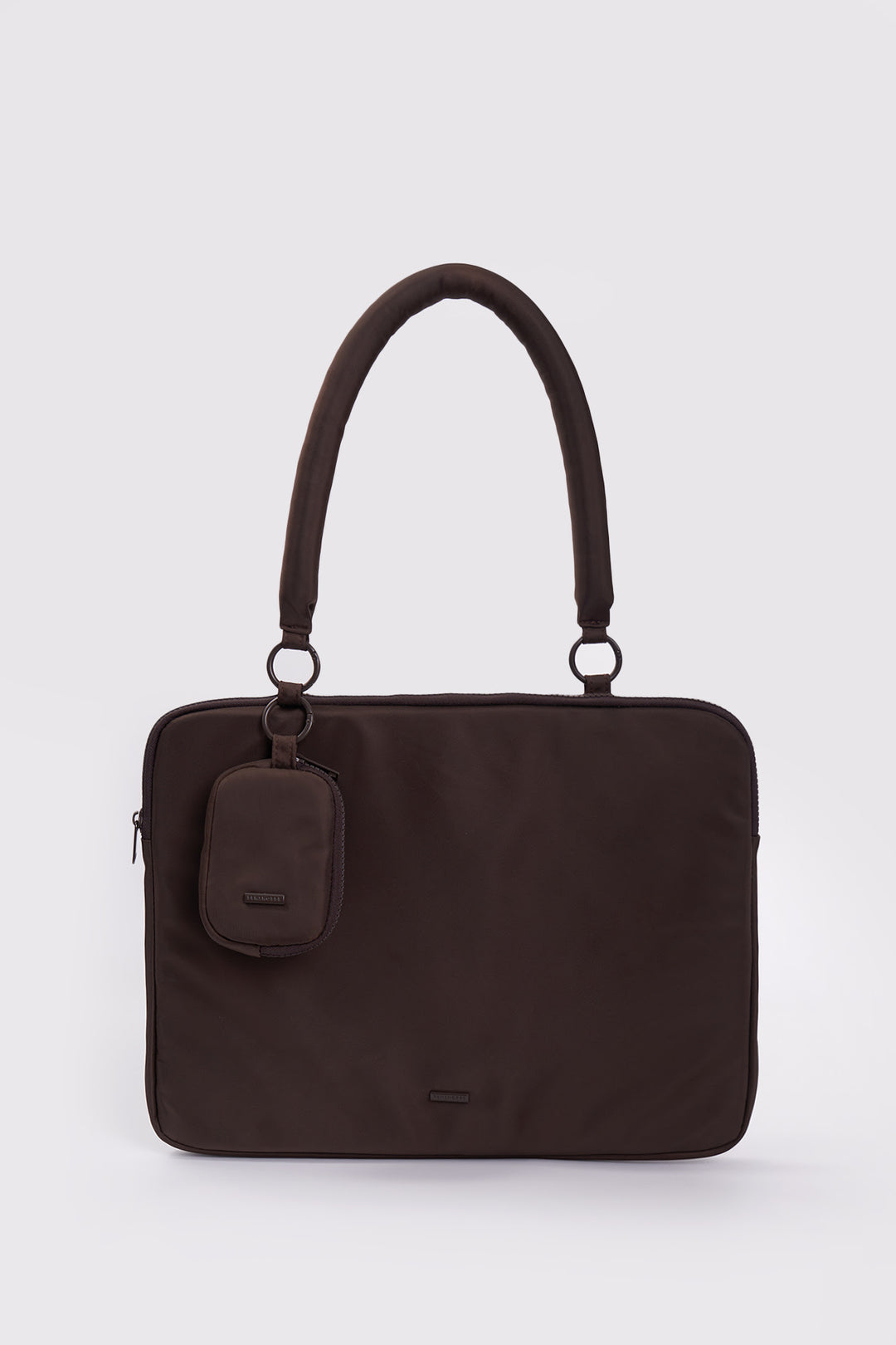 Nylon Laptop Bag with Puffy Strap and Coin Purse