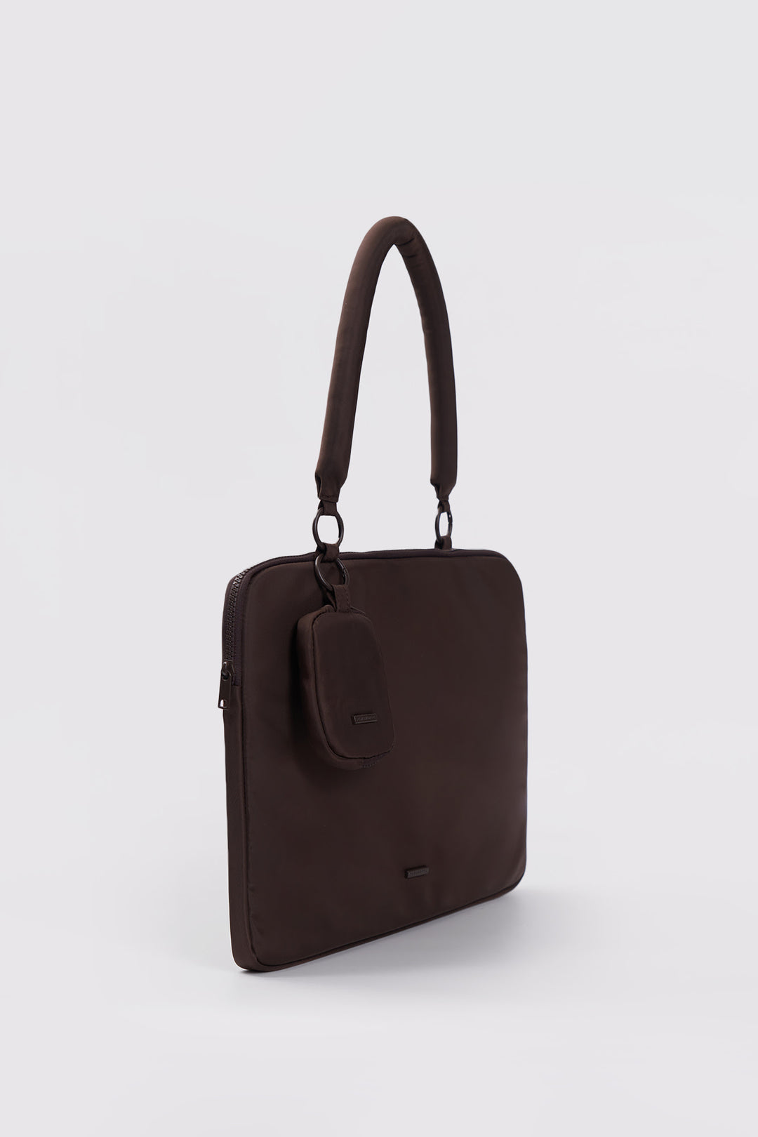 Nylon Laptop Bag with Puffy Strap and Coin Purse