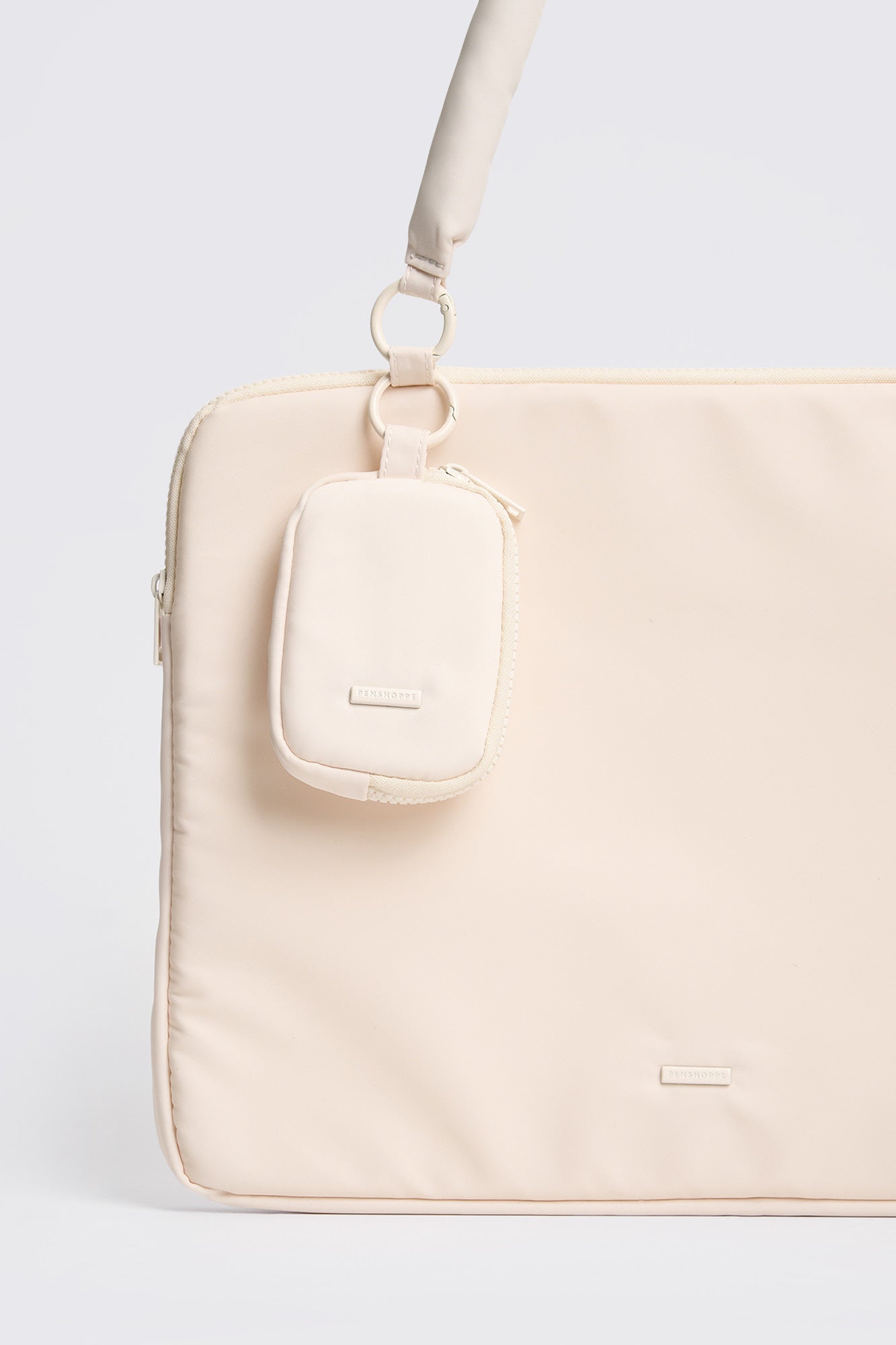 Nylon Laptop Bag with Puffy Strap and Coin Purse