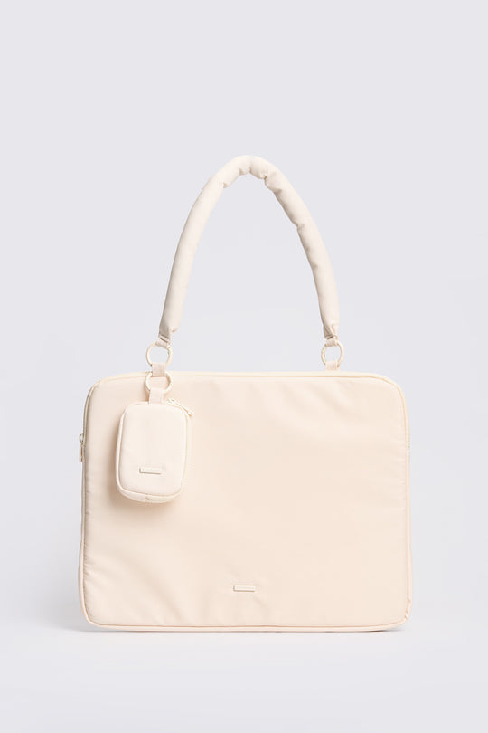 Nylon Laptop Bag with Puffy Strap and Coin Purse