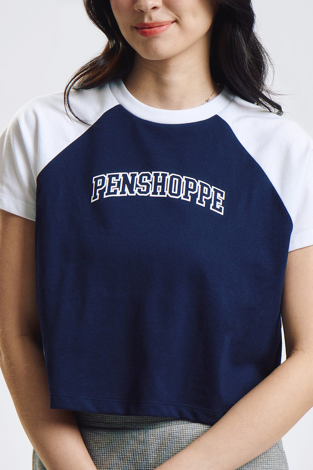 Penshoppe Relaxed Raglan Graphic T-Shirt