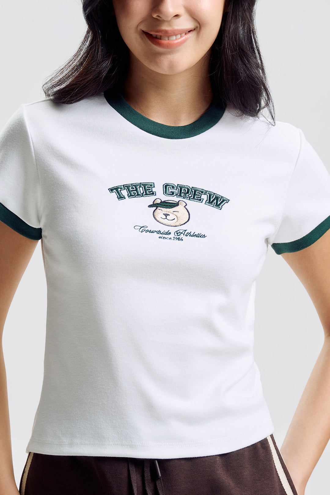 Crew Courtside Classics Slim Ringer Graphic T-Shirt