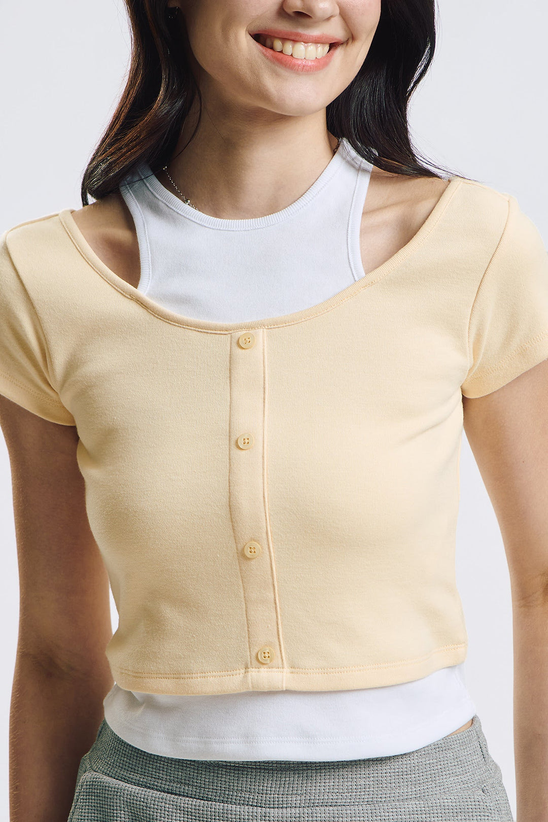 Two-Fer Button Down Top