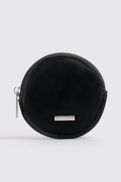 Iridescent Circular Coin Purse with Branding