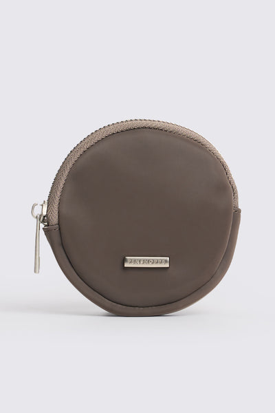 Iridescent Circular Coin Purse with Branding