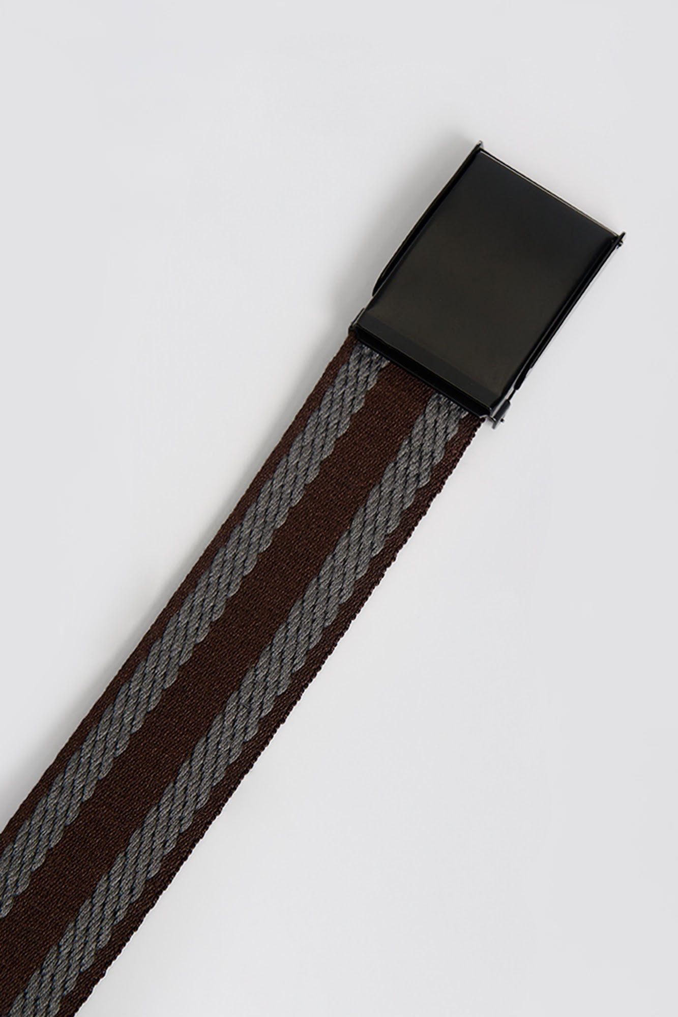 Men's Adjustable Belt with Tonal Stripe Detail