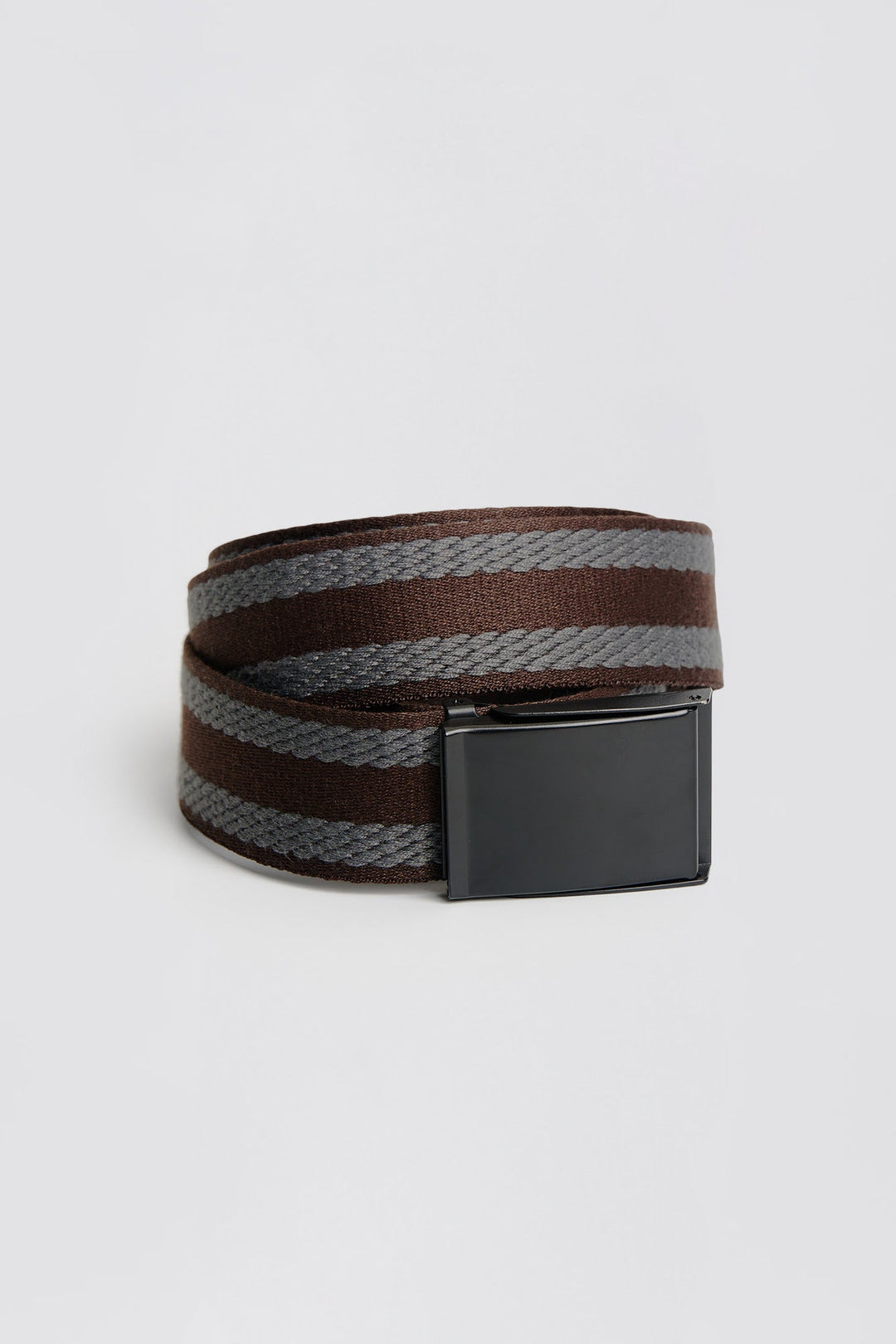 Men's Adjustable Belt with Tonal Stripe Detail
