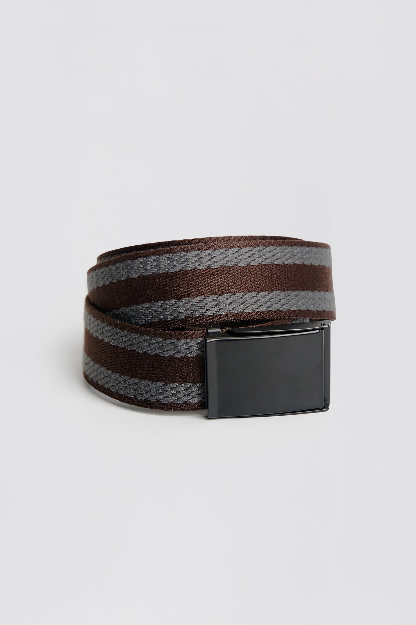 Men's Adjustable Belt with Tonal Stripe Detail