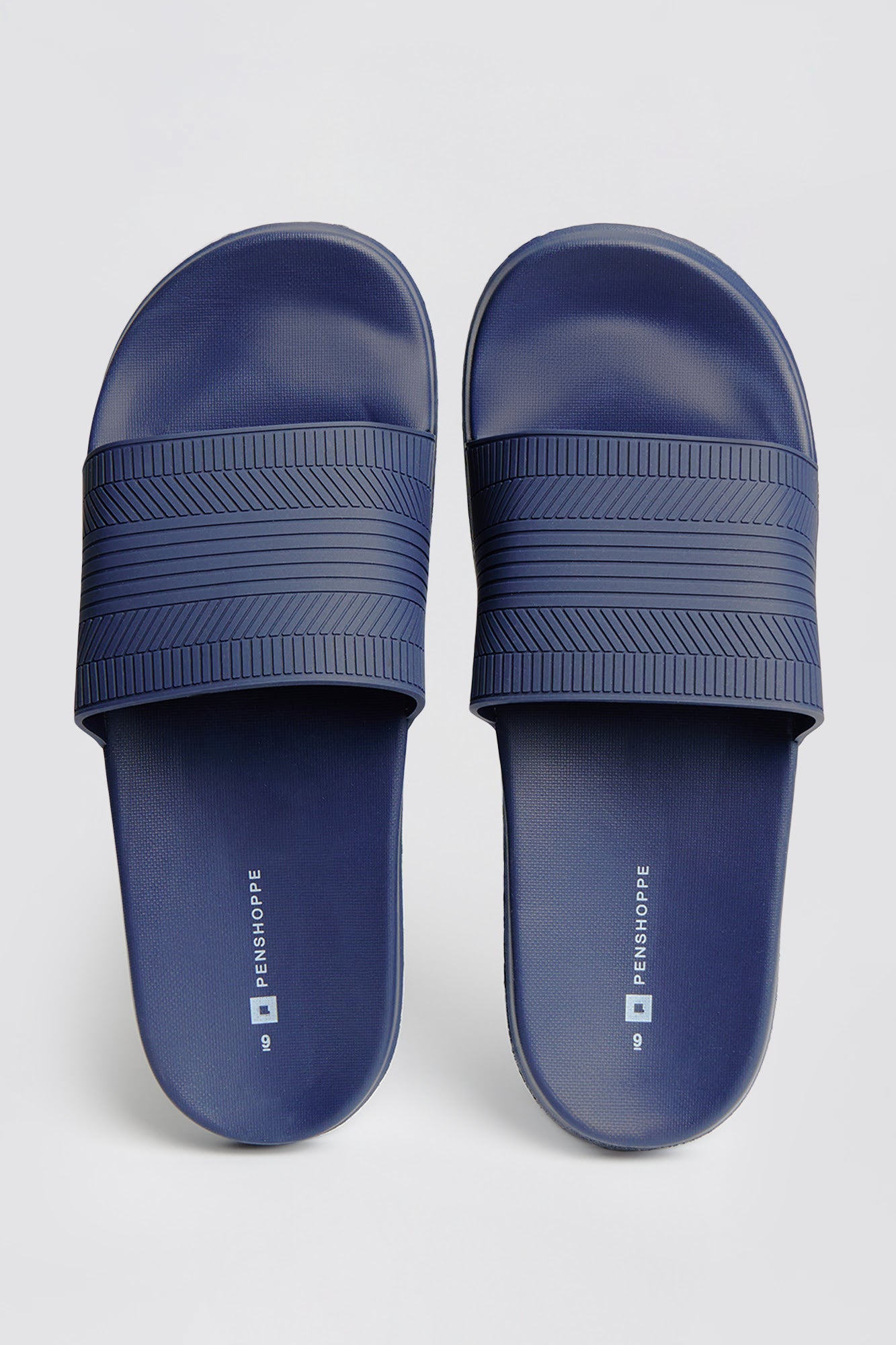 Men's Textured One Band Slides