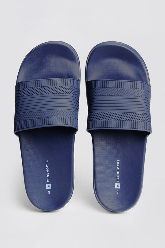 Men's Textured One Band Slides