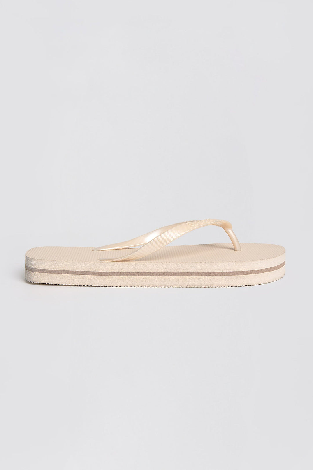 Women's Flip Flops with Metallic Strap