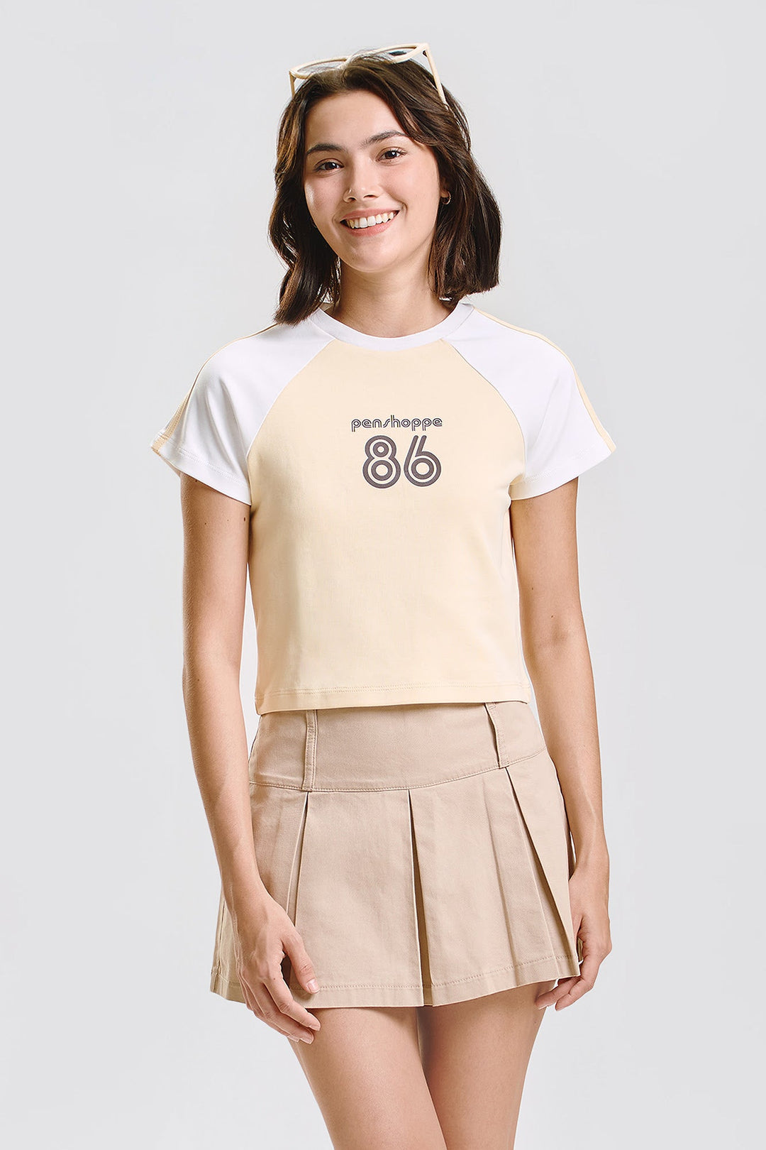 Penshoppe Slim Raglan Graphic T-Shirt