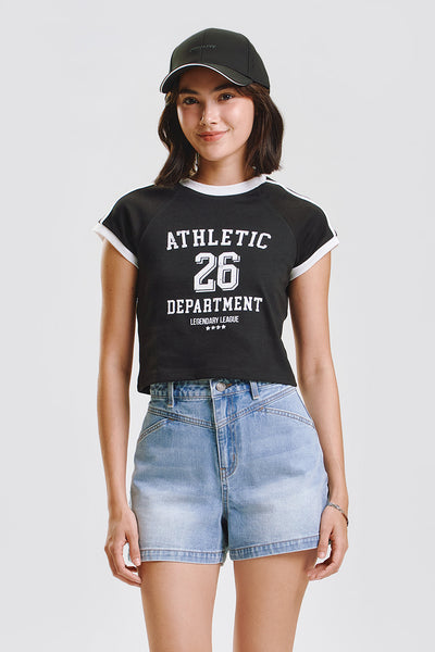 Athletic Department Slim Raglan Graphic T-Shirt