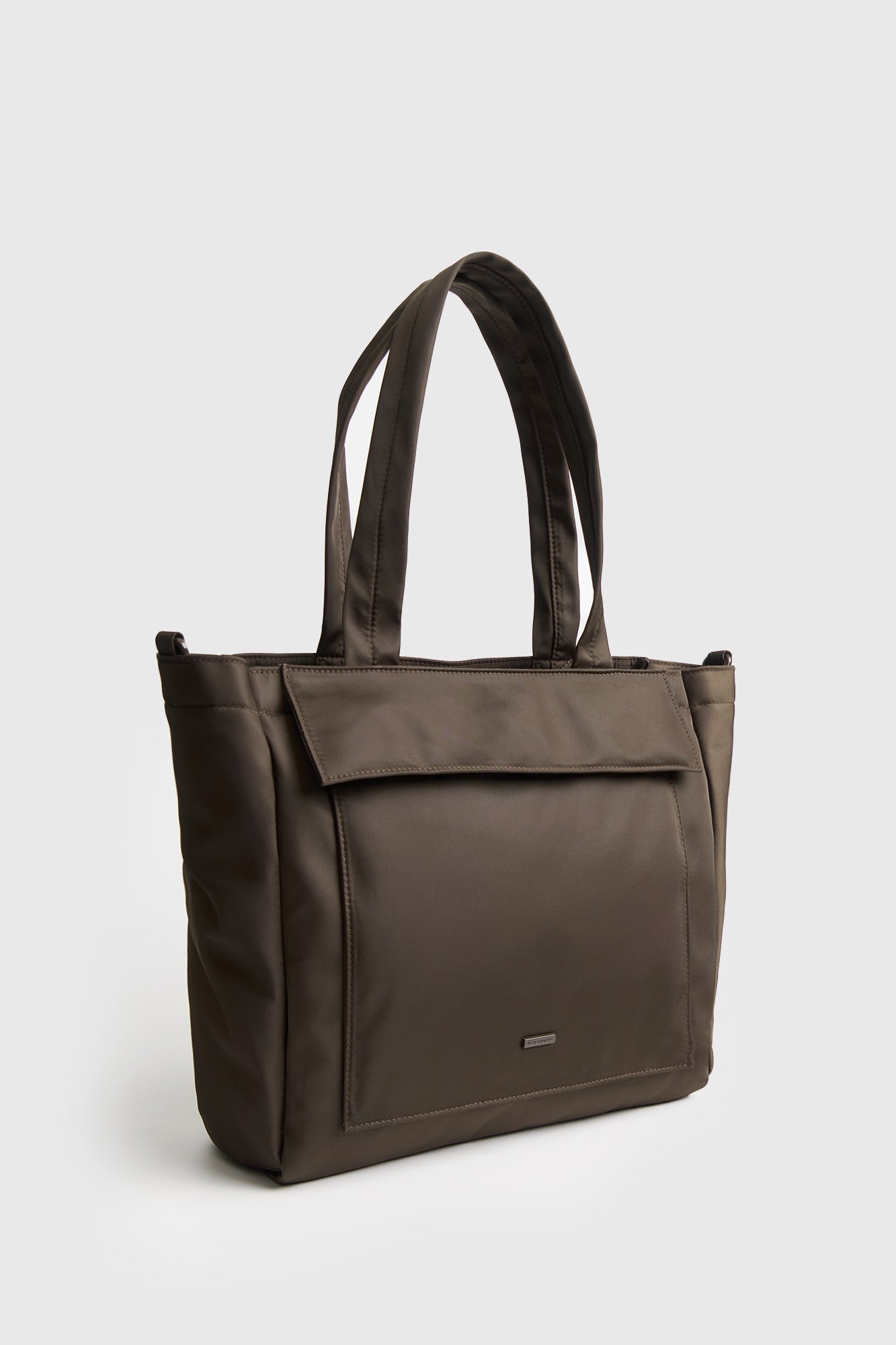 Nylon Tote Bag with Crossbody Strap