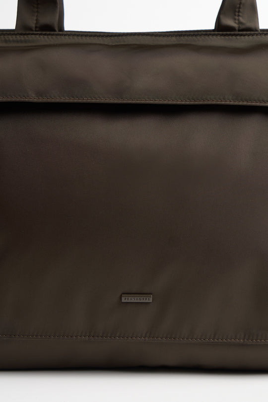 Nylon Tote Bag with Crossbody Strap