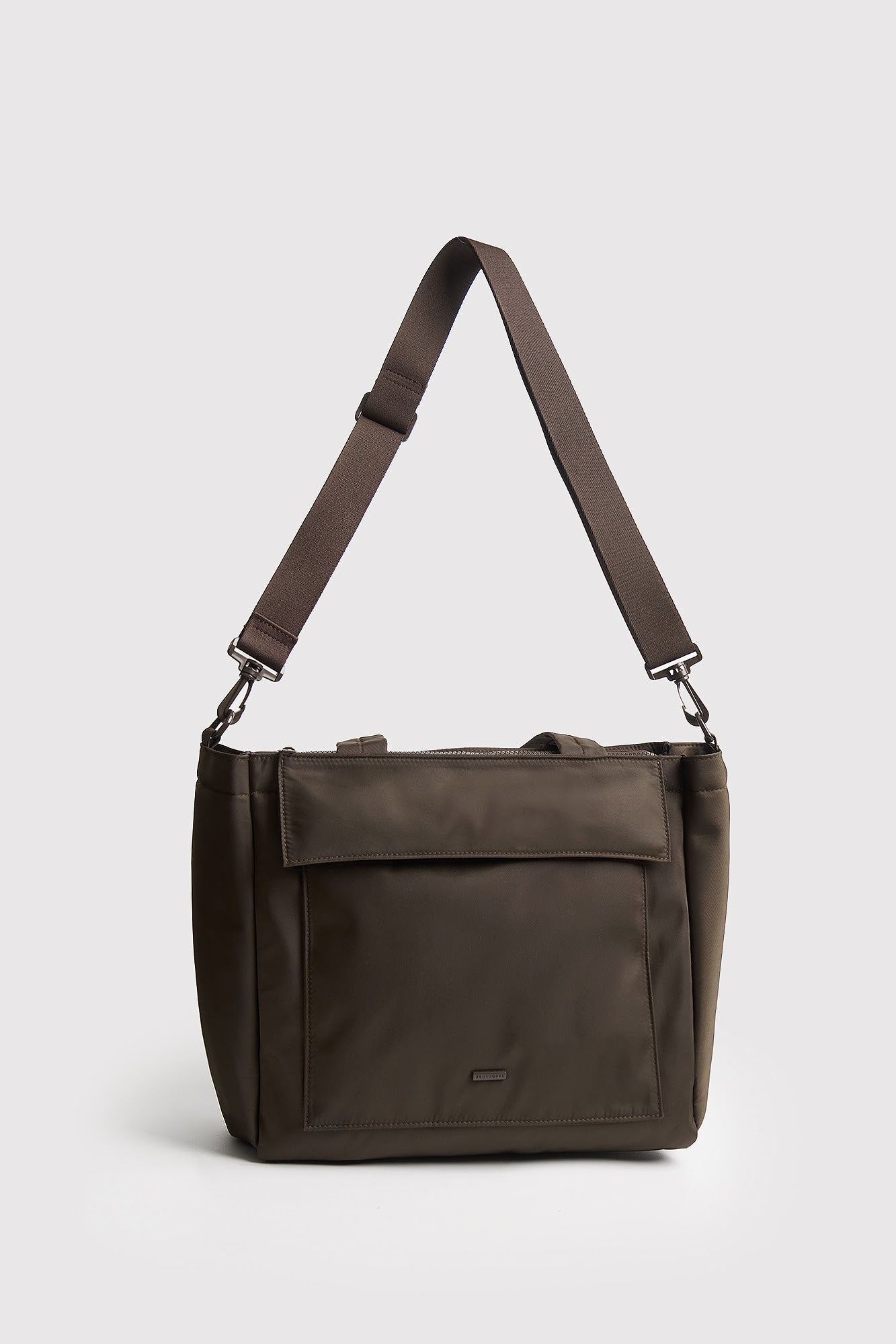 Nylon Tote Bag with Crossbody Strap