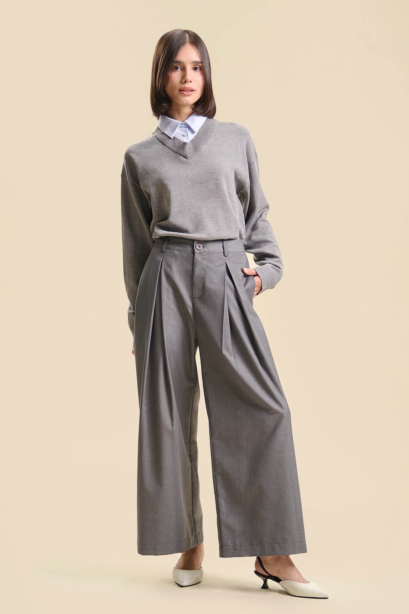 Dress Code Pleated Trousers