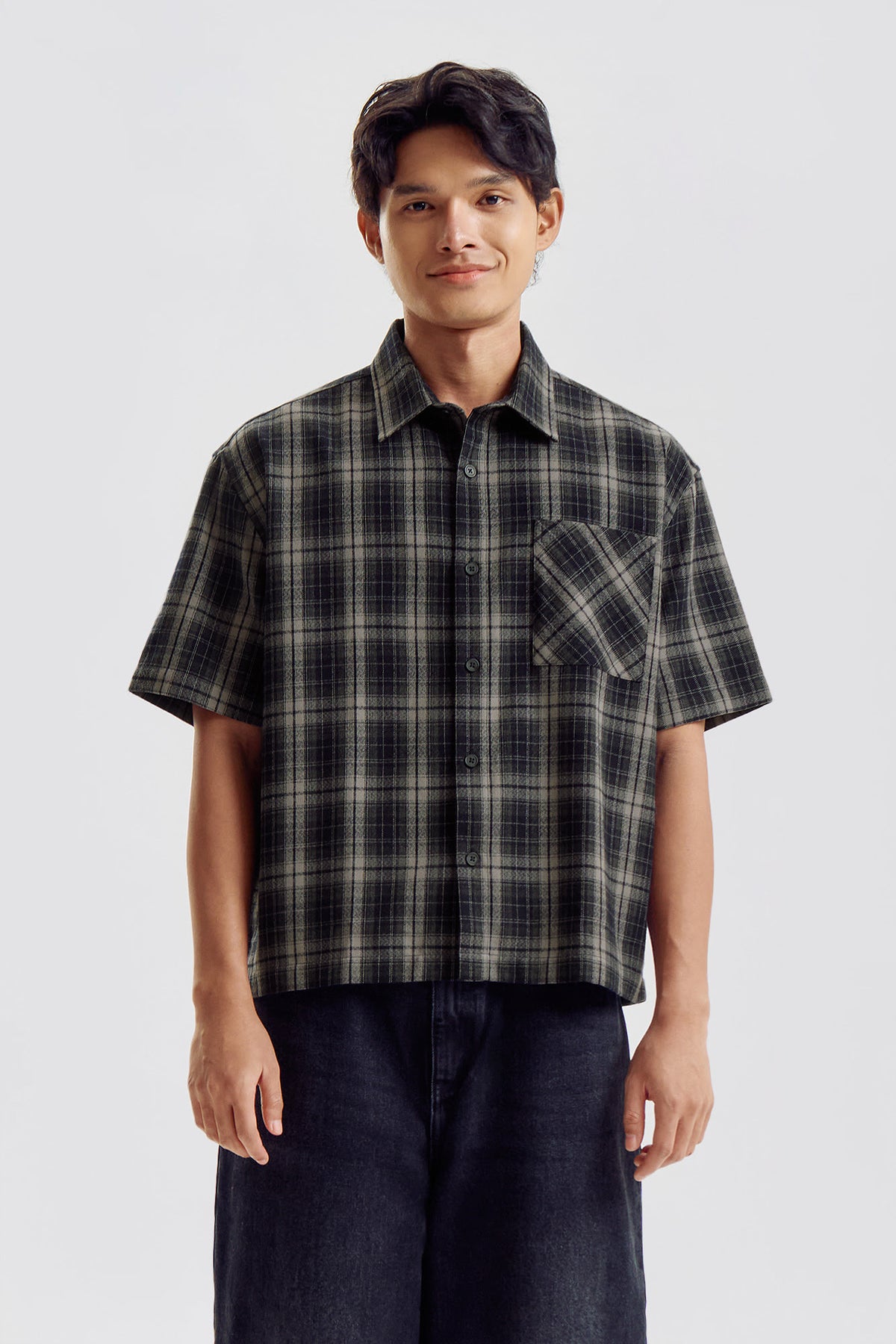 Boxy Checkered Shirt