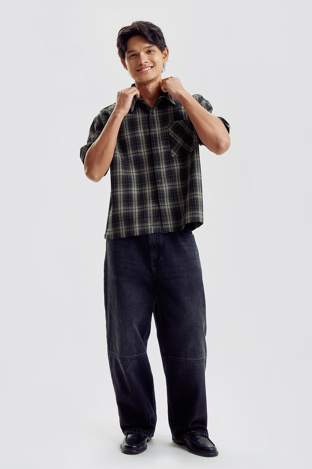 Boxy Checkered Shirt