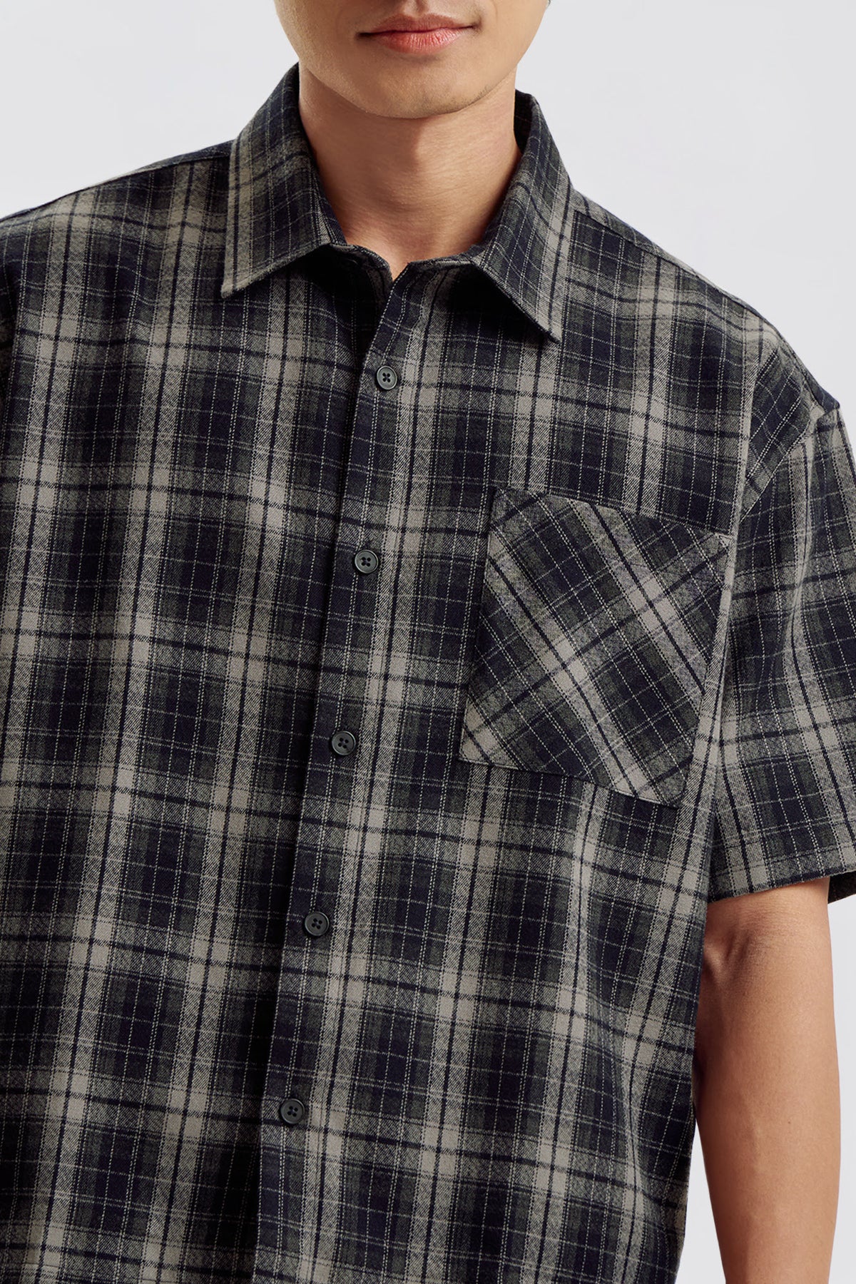 Boxy Checkered Shirt