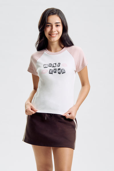 Whatever Slim Raglan Graphic T-Shirt