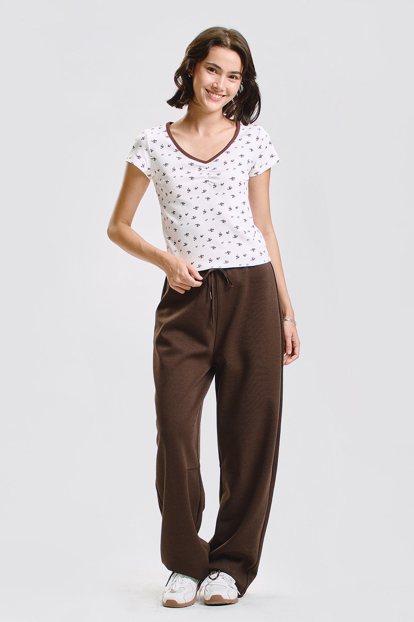 Floral Slim All-Over Print Top