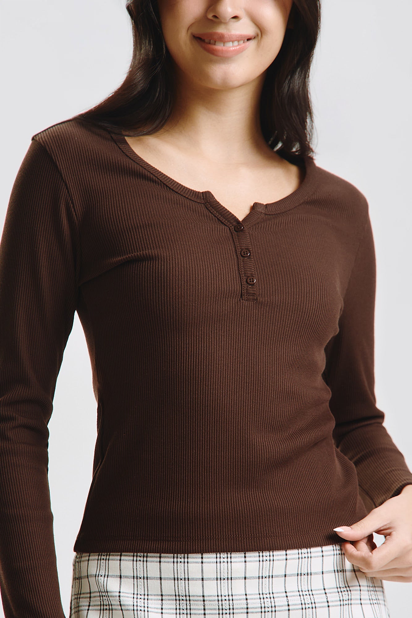 Long Sleeve Henley T-Shirt