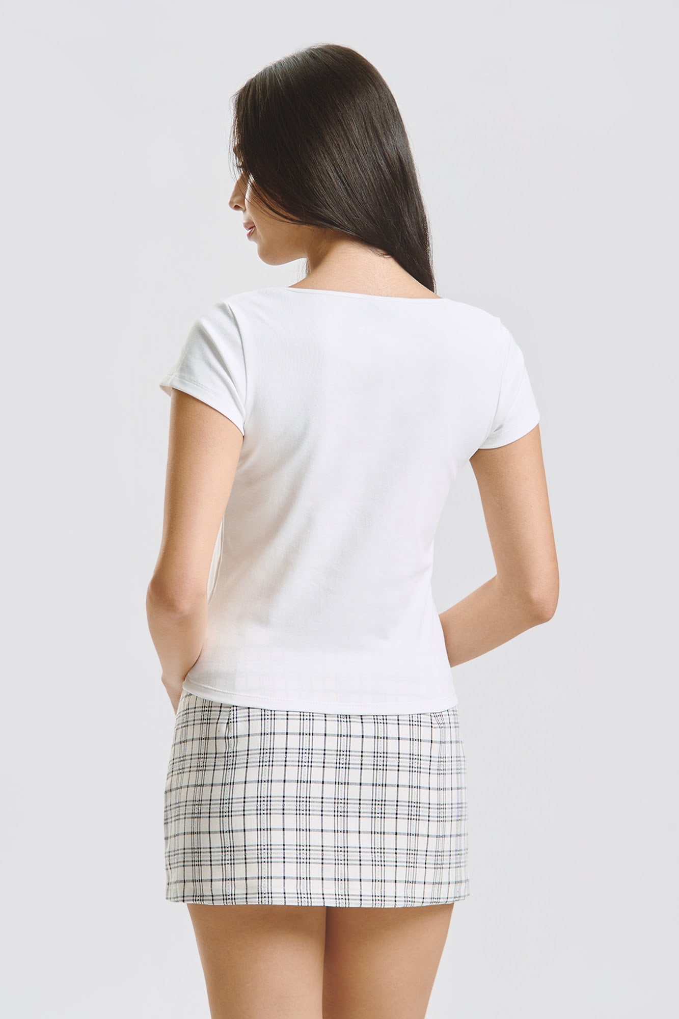 Square Neck Slim Tie Top