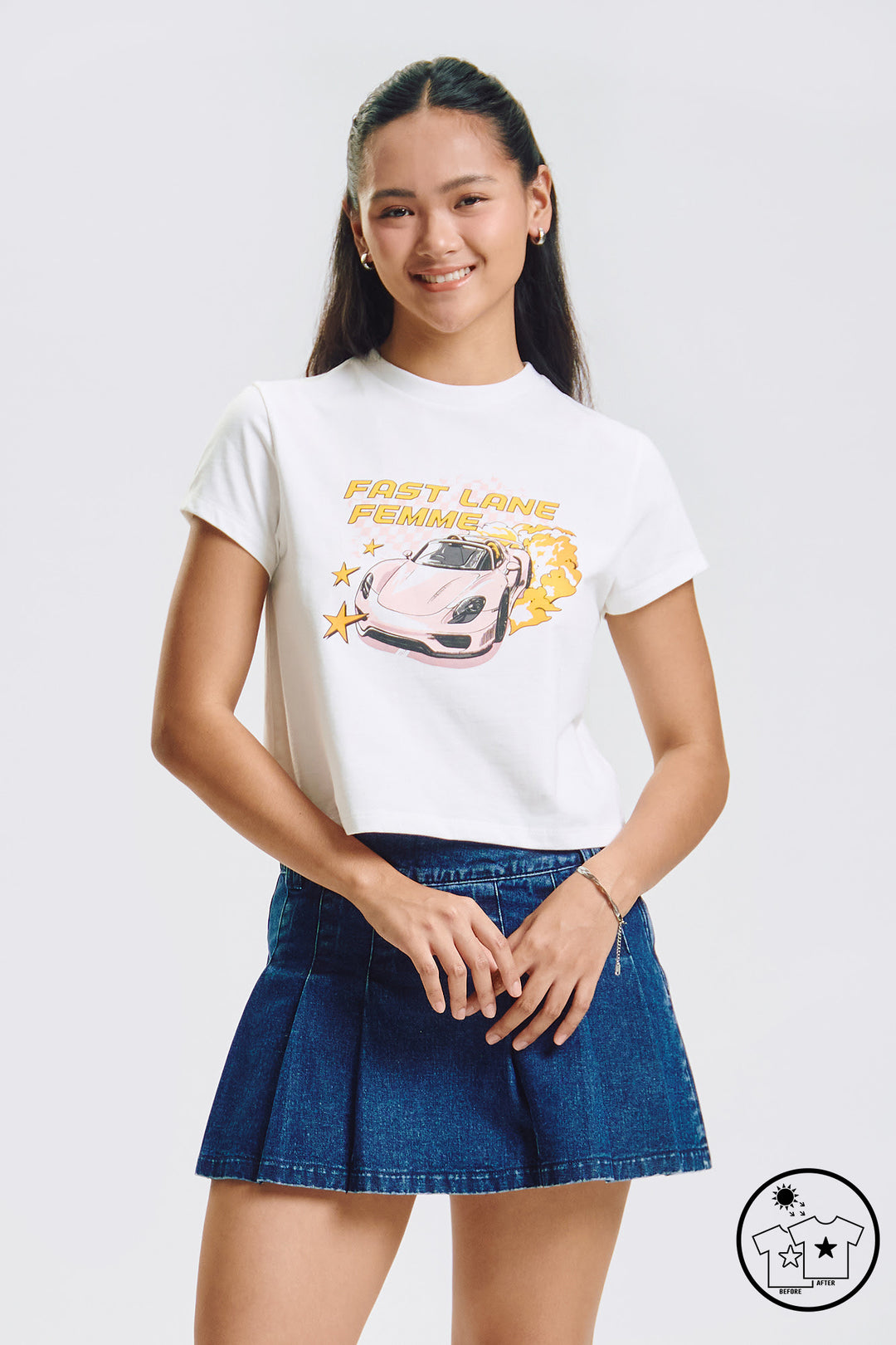 Fast Lane Femme Boxy Graphic T-Shirt