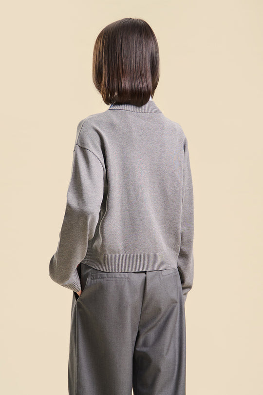 Dress Code Light Knit Two-Fer Pullover