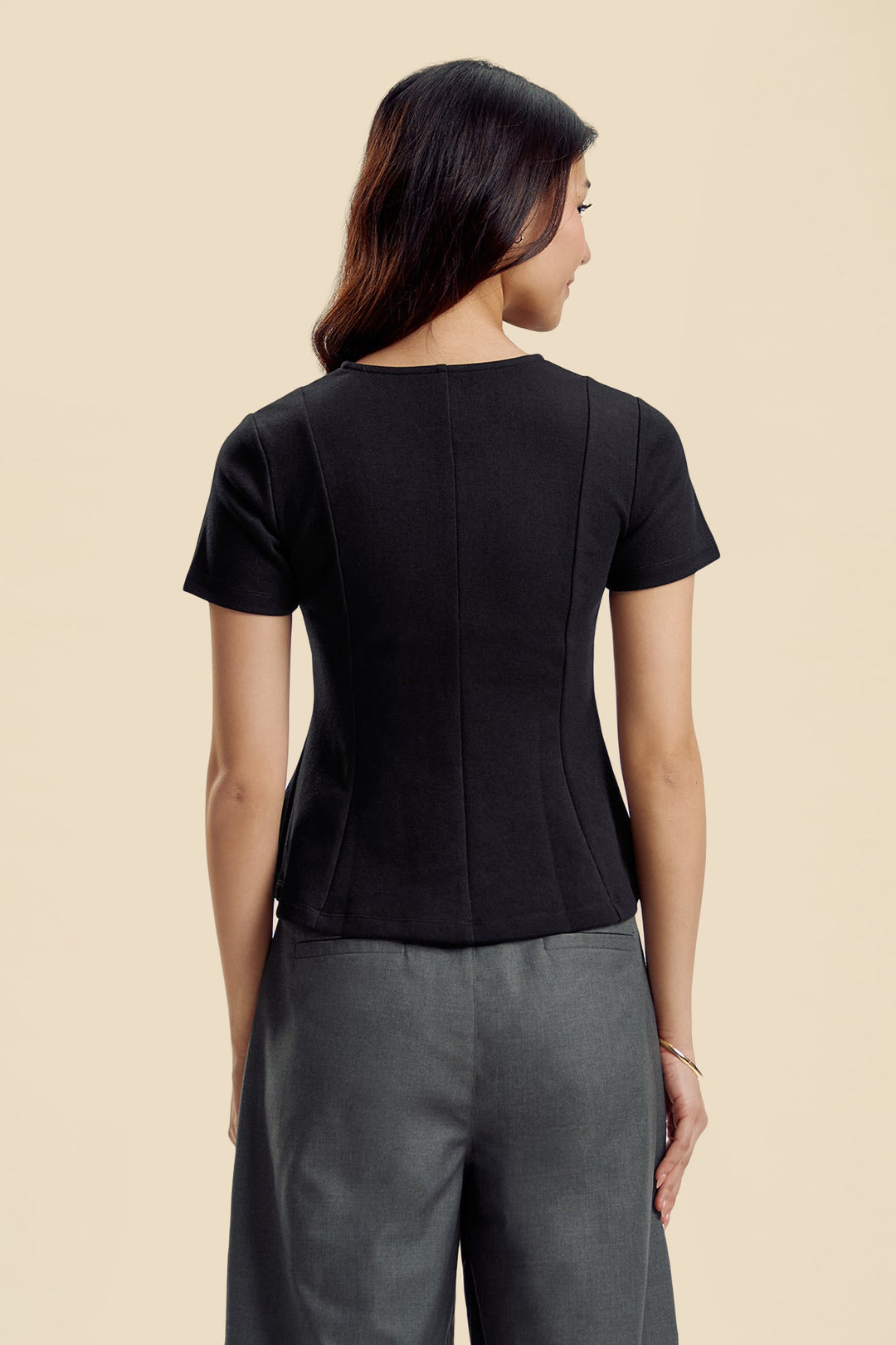 Dress Code Peplum Slim Top