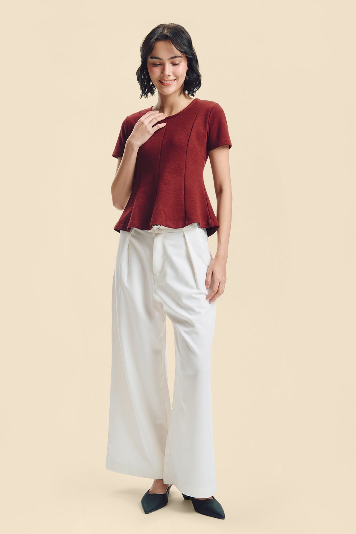 Dress Code Peplum Slim Top