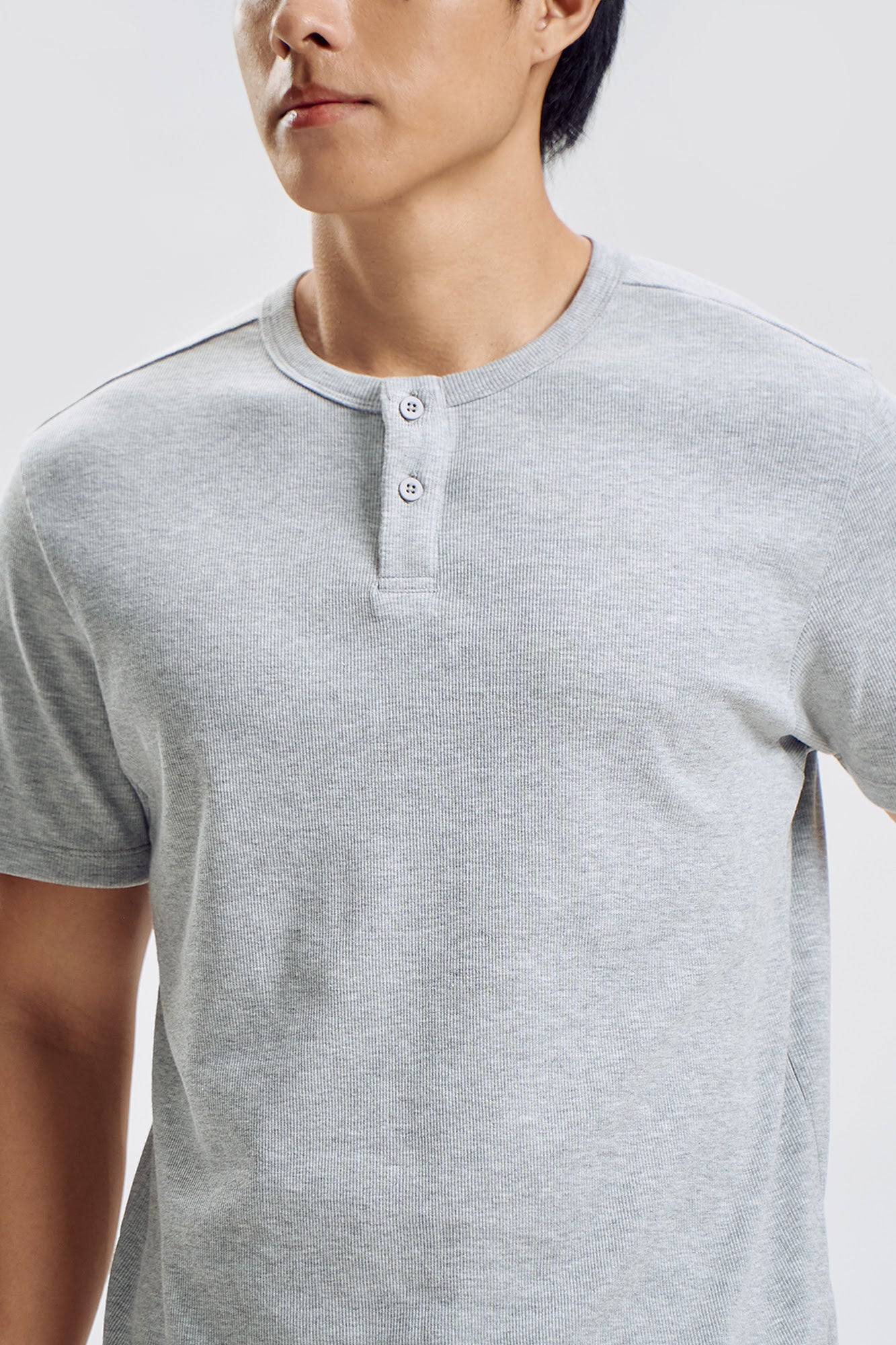 Ribbed Henley T-Shirt – PENSHOPPE