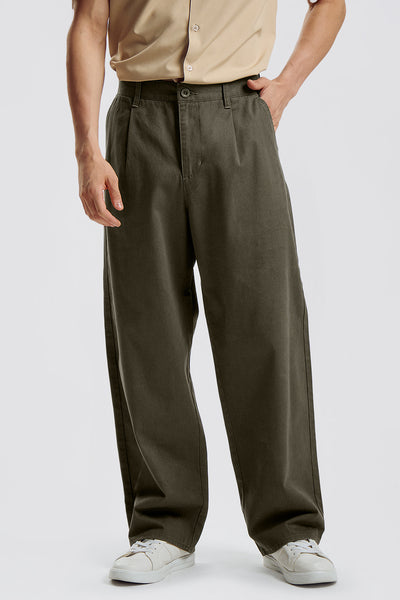 Baggy Fit Pleated Pants