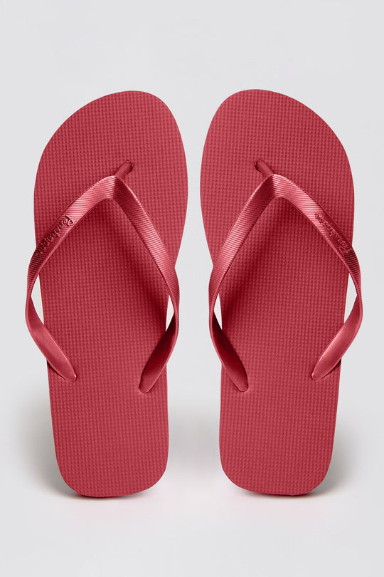 Women's Round Toe Flip Flops with Metallic Strap