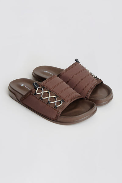Men's Layered Band Slides
