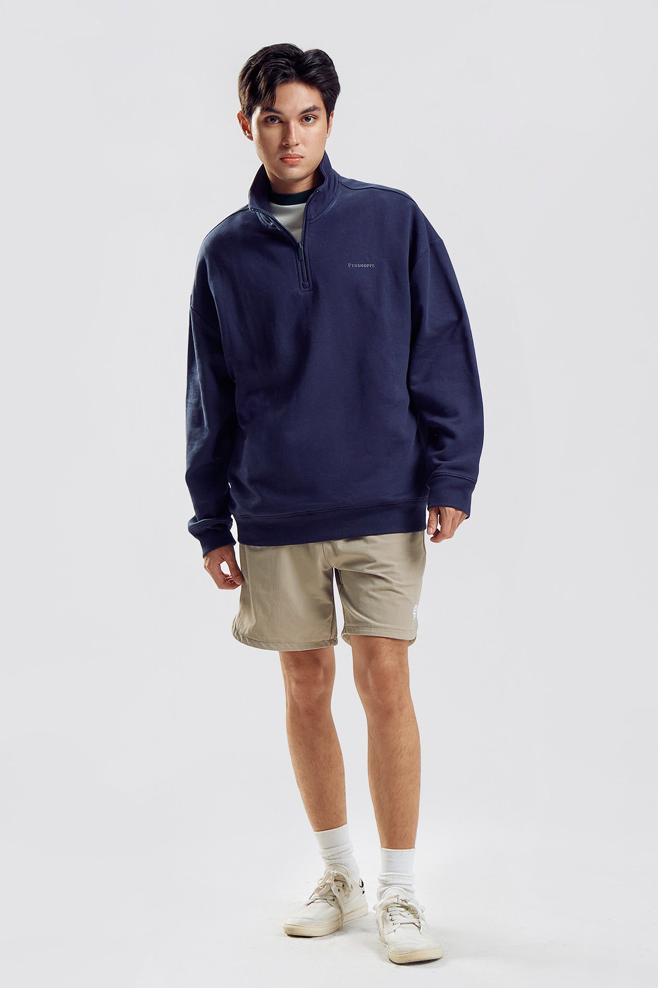 Essentials Relaxed Quarter Zip Pullover