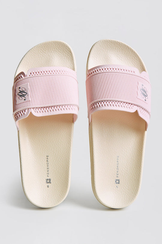 Women's Leather and Mesh Cushioned Slides