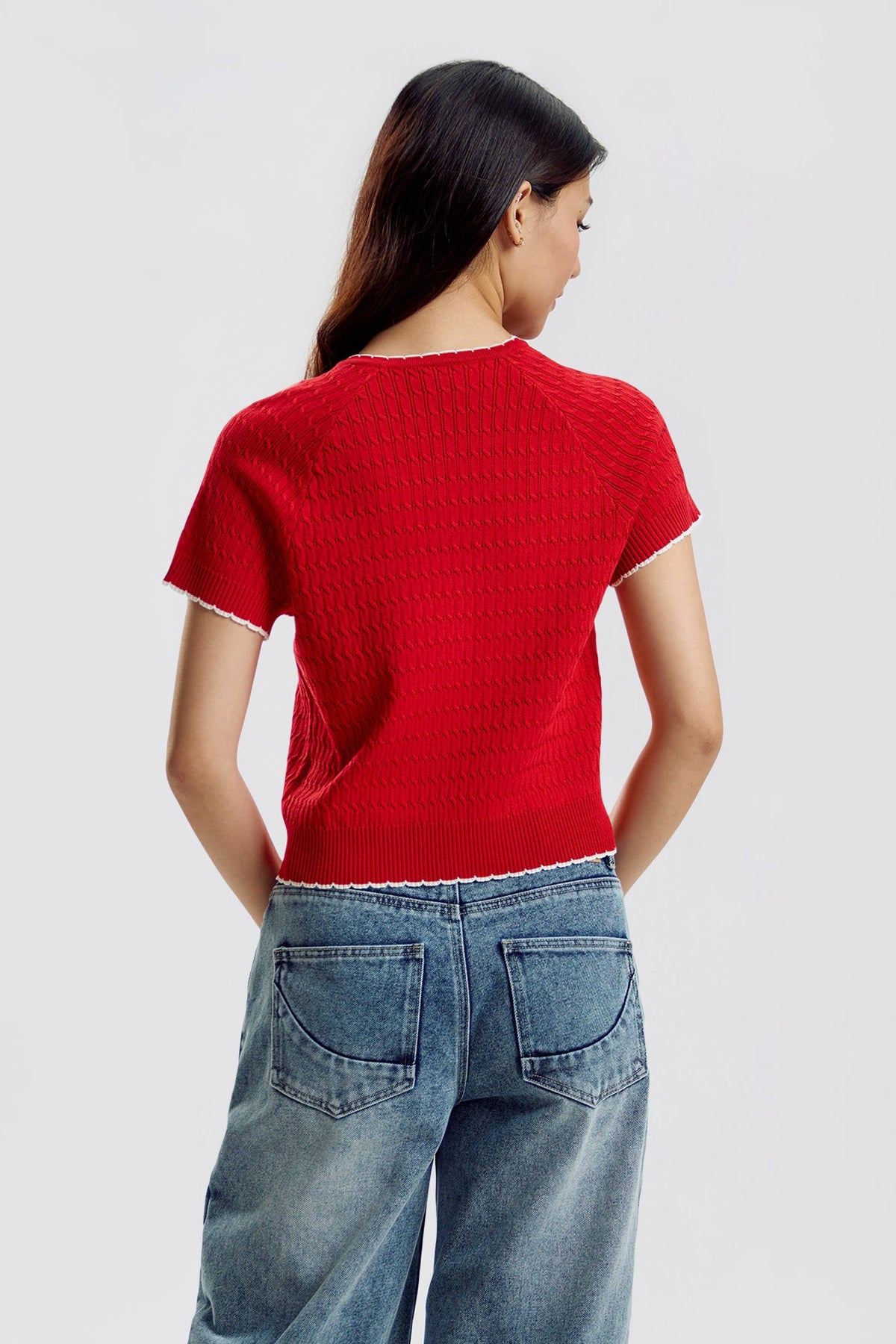 Cable Knit Cardigan Top