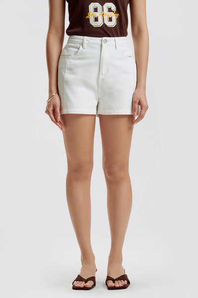 Denim Shorts with Side Paneling