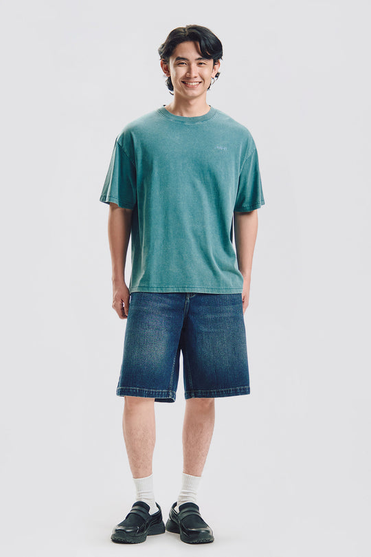 Baggy Fit 5-Pocket Denim Shorts