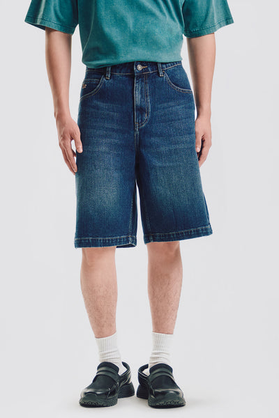 Baggy Fit 5-Pocket Denim Shorts