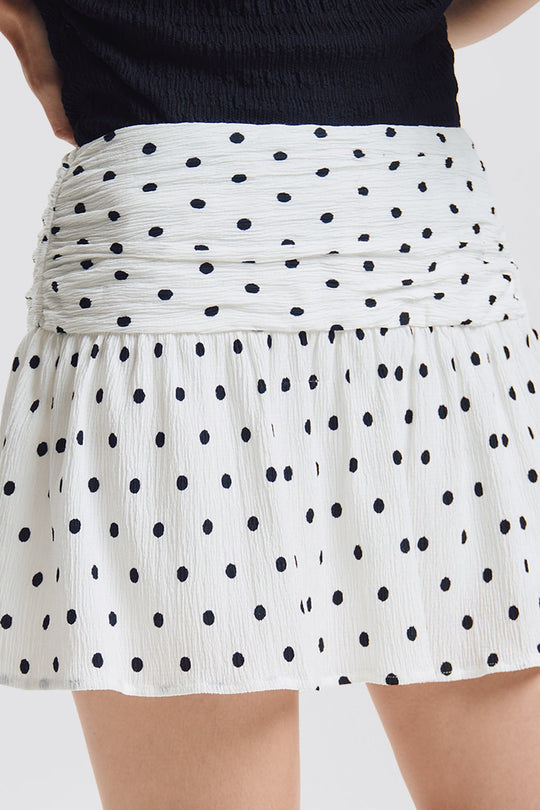 Polka Dot Mini Skort