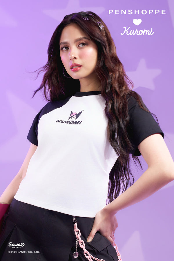 Penshoppe 💜 Kuromi Relaxed Graphic T-Shirt