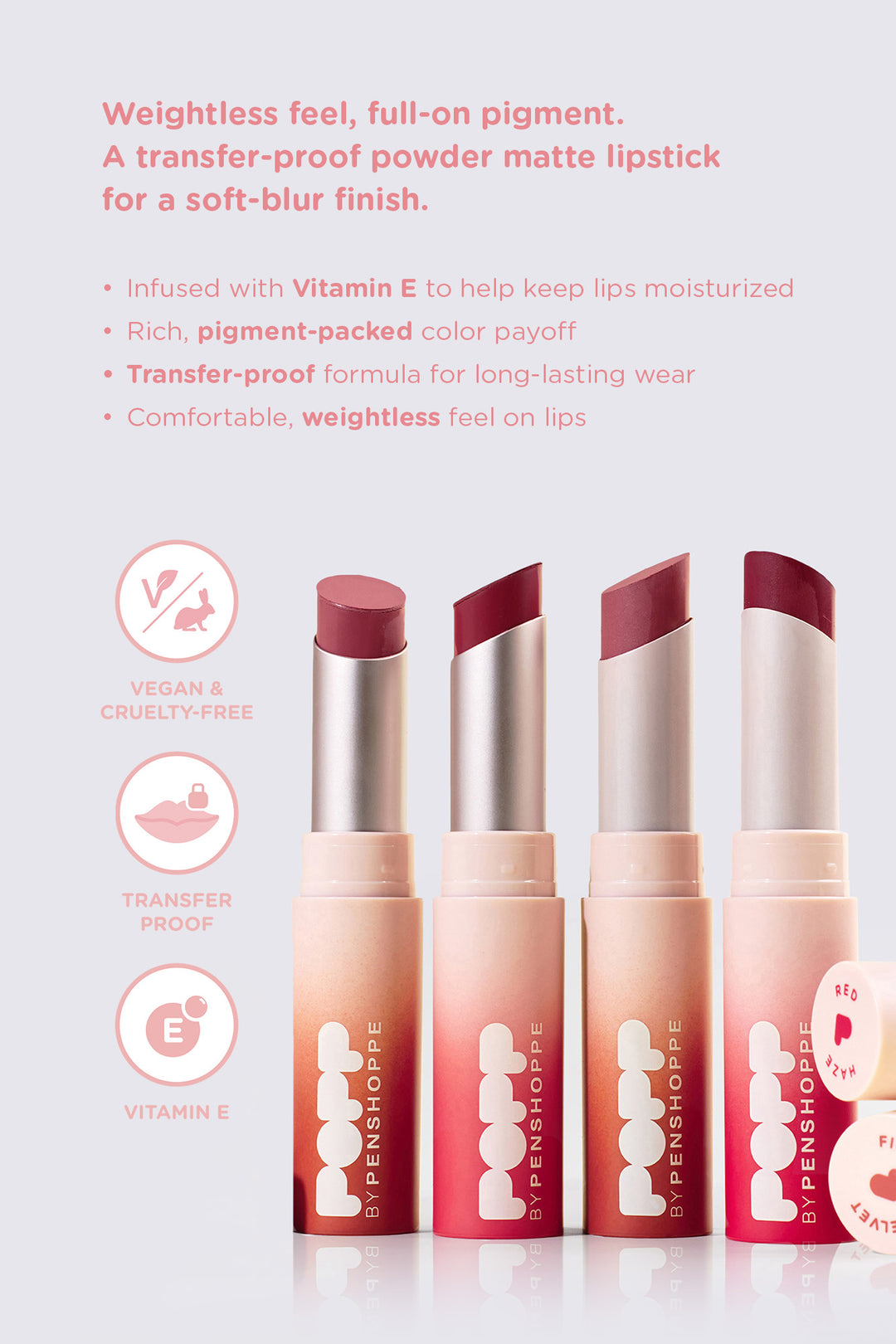 Penshoppe Popp Powderpopp Lipstick in Velvet Fig
