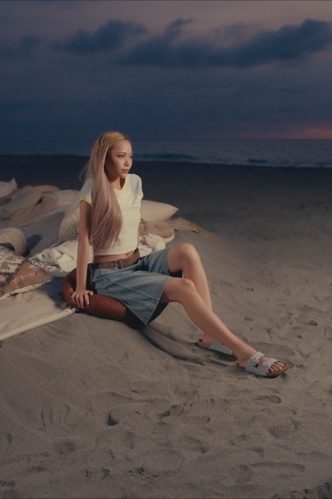 Bermuda Shorts with Pintuck Detail